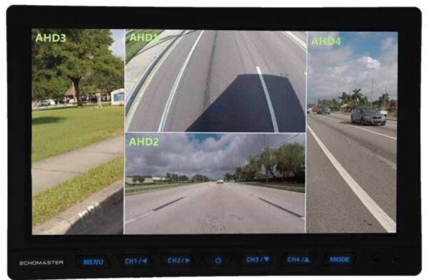 10” MONITOR WITH 4 CHANNEL AHD VIDEO INPUTS | Stinger Commercial